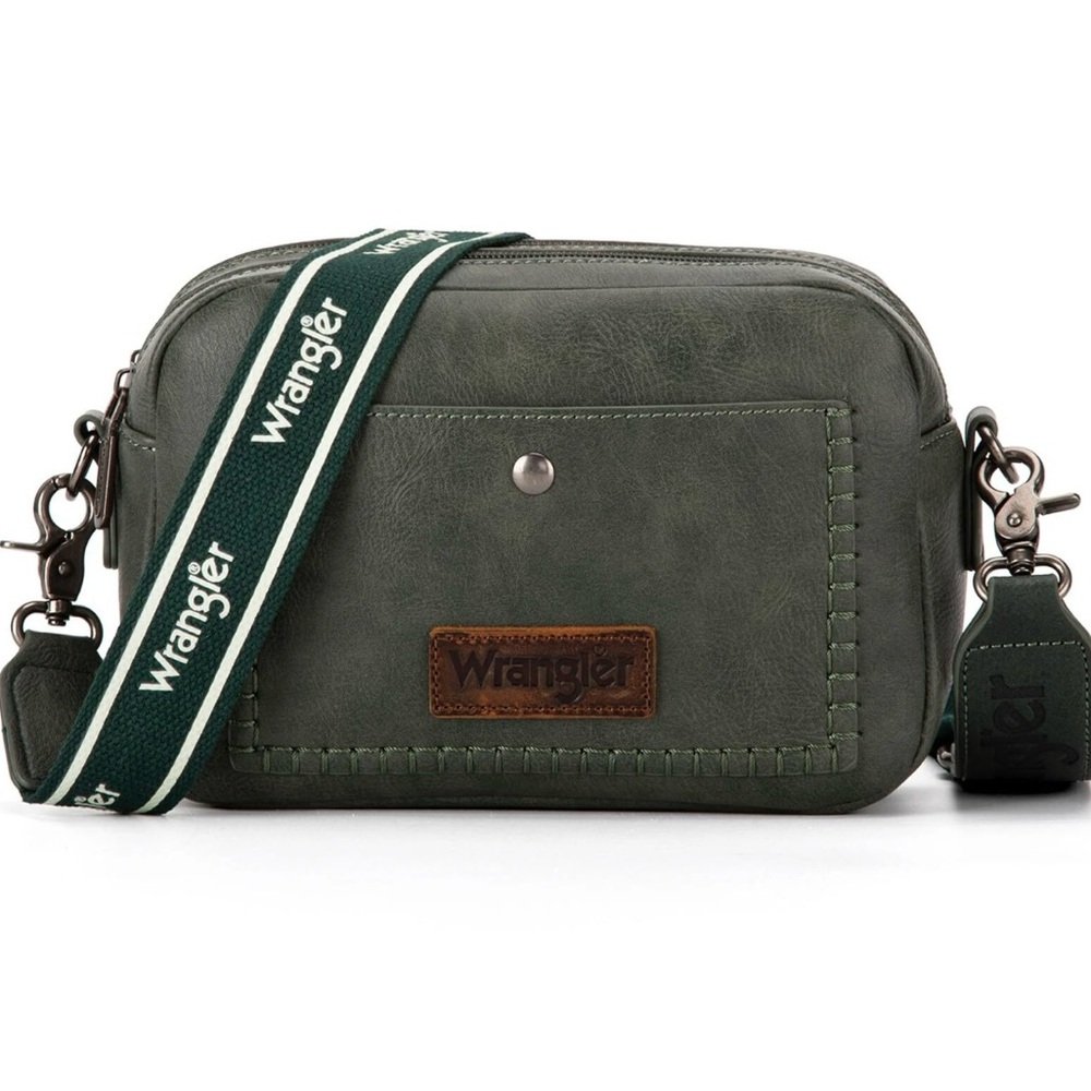 NWT Wrangler Olive Crossbody Bag with Strap